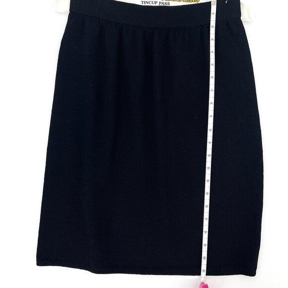 St. John Evening by Marie Gray Black Knit Jacket and Skirt Rhinestone Buttons 8 - Picture 10 of 11